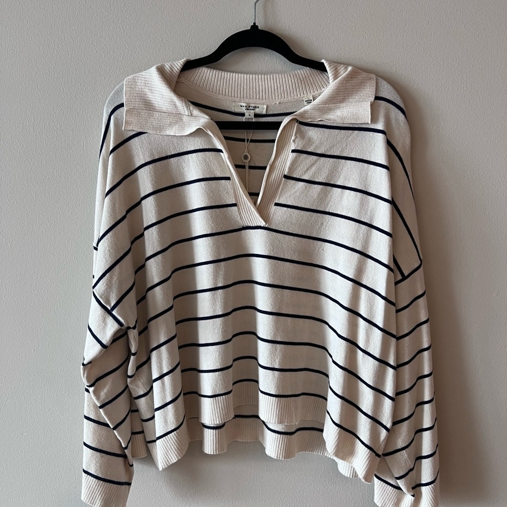 Striped V-Neck Sweater